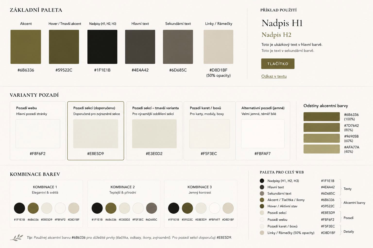 Design systém webu Erika Lukovičová 1